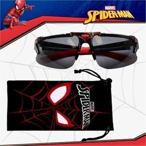 MARVEL Kids Spiderman Sunglasses w/Soft Case-Officially Licensed DC/Marvel NWT